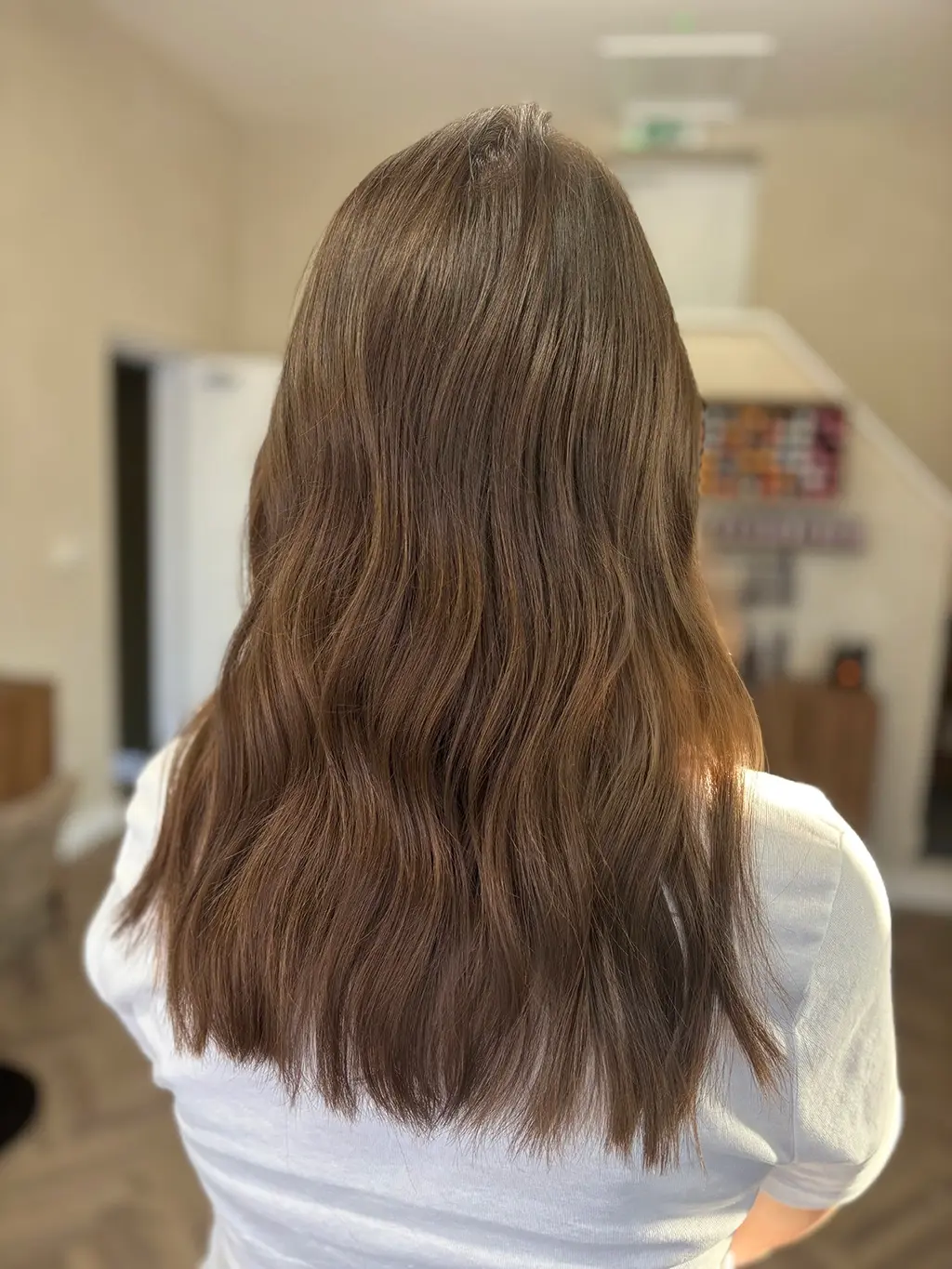 After curly hair extensions - enhanced volume and length