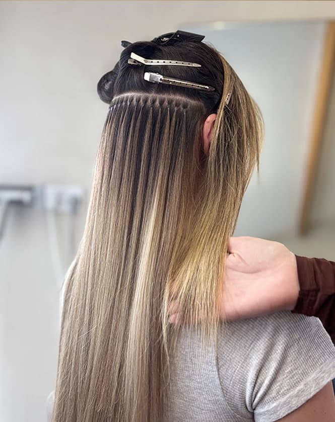 Hair extensions Redcar - keratin bond transformation for fine hair