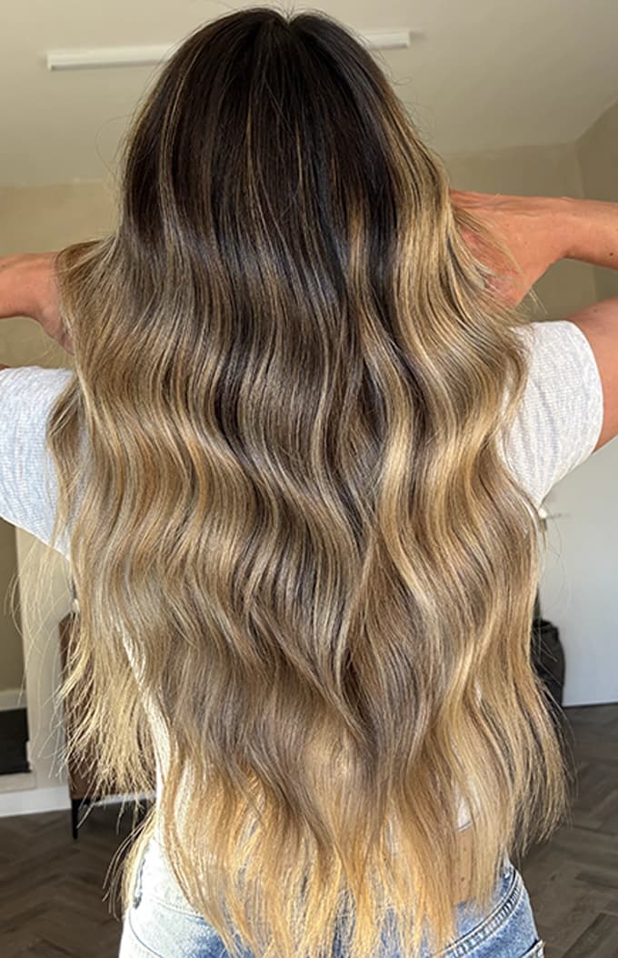 Hair extensions Ripon - keratin bond transformation for fine hair