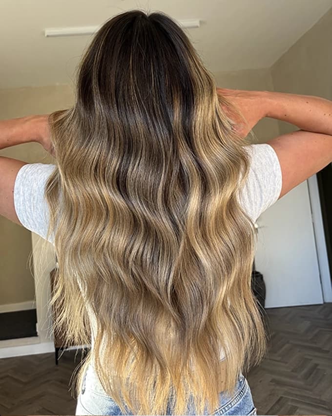 Hair extensions Stockton-on-Tees - keratin bond transformation for fine hair