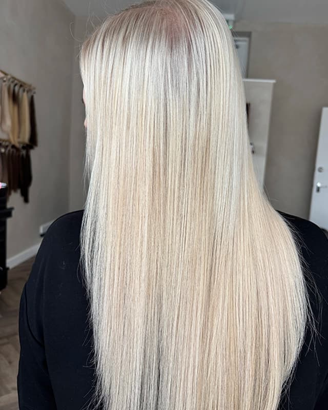 Hair extensions Thirsk - keratin bond transformation for fine hair