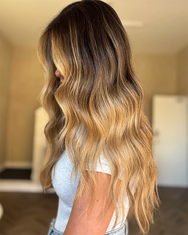 Keratin bond hair extensions transformation reveal