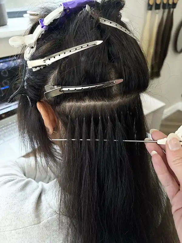During chemotherapy hair extensions transformation